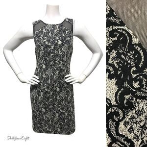 ALICE + OLIVIA Stretch Brocade MESH Dress 2 4 XS S